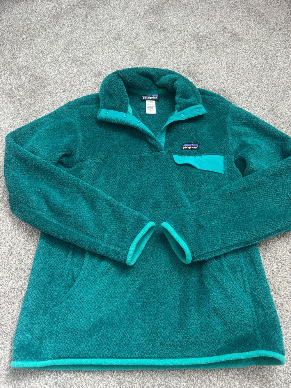 Patagonia Teal Green Women's Snap-Front Fleece Pullover
